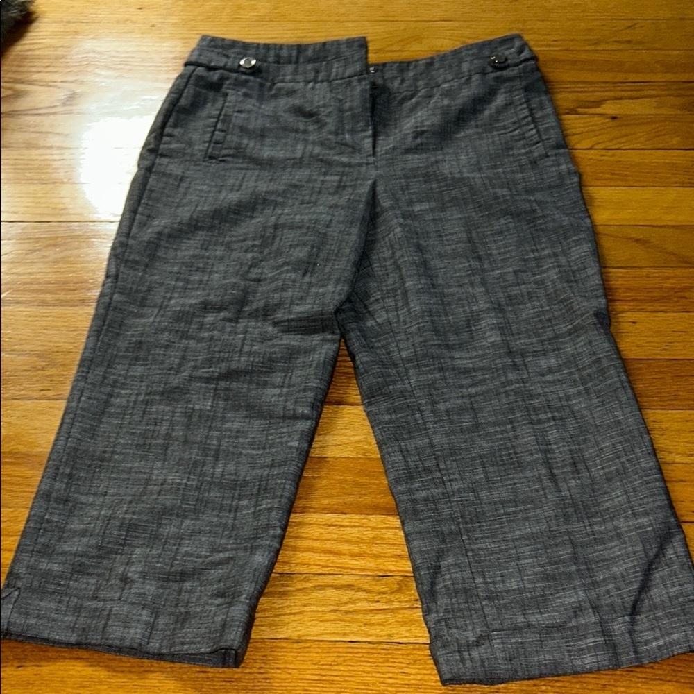 2x15 Larry Levine Gray Capris Relaxed Fit